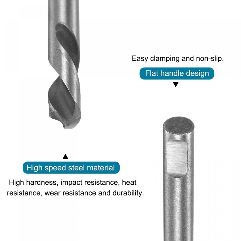 sourcing map 10pcs High-speed Steel Drill Bits 6mmx65mm for Hole