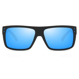 DUBERY Unisex Wide Frame Polarized Sunglasses UV Protection Retro Rectangular Sun Glasses D912