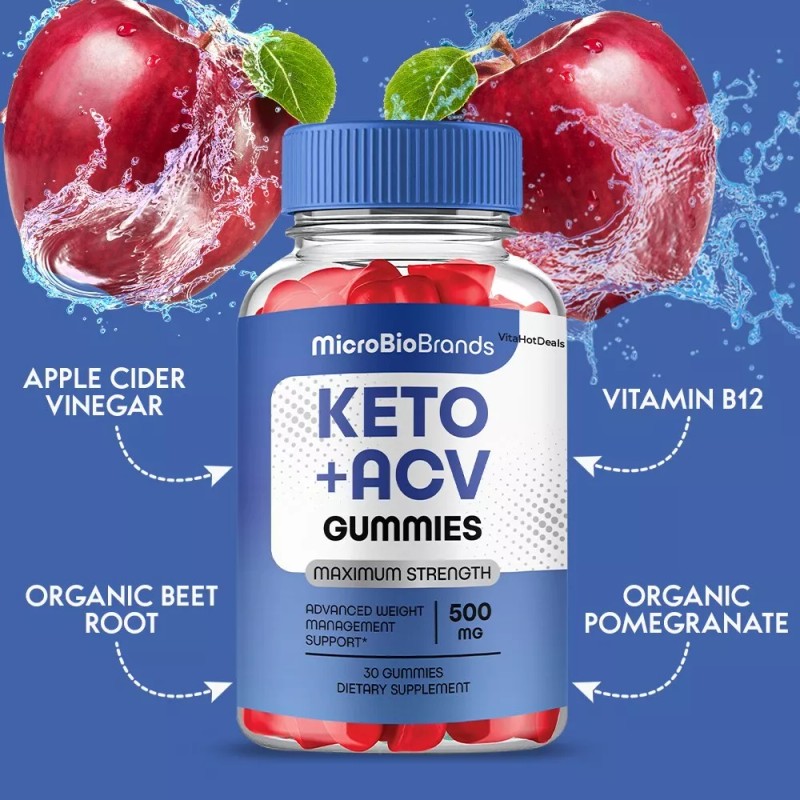 MicroBioBrands Keto ACV Gummies, MicroBio Brands + ACV Max Strength