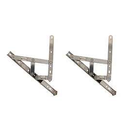 MroMax 2PCS 10inches Stainless Steel Casement Window Friction Hinge Stays Foldable Expansion Brace Sliver Tone