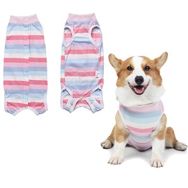 YOASONEK Dog Postoperative Clothing, Postoperative Cover Clothing, Protective Clothing, Button Type, Dog Care Clothing, Prevents Licking Wounds, Wound Protection, Skin Protection, Contraception,