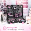 FASTPRO 225-Piece Pink Tool Set, SAE & Metric Mechanics Hand