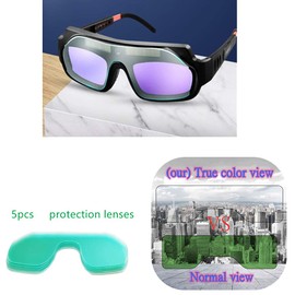 Welding Glasses True Color View -1/1/1/2 Optical Clarity Welding Goggle Protective Mask Solar Automatic Dimming Professional Eye Protection PC Glasses