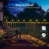 SUNCKET Solar Fence Lights Outdoor Waterproof, Led Solar Lights Outdoor