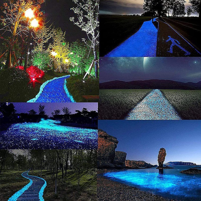 Pack of 300 Luminous Stones Garden in the Dark, Fluorescent