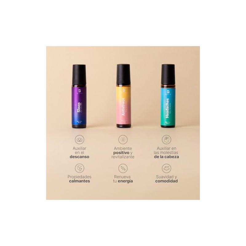 Paquete de 3 Roll On Corporales Aceites Esenciales B Life