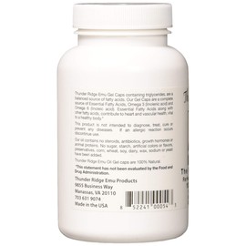Thunder Ridge Emu Products 100% Pure Oil Softgels, 90 Count
