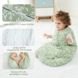 Looxii Baby Sleeping Bag 3.5 TOG 100% Cotton Soft Newborn Sleepsack Unisex Baby Wearable Blanket for Boys and Girls 0-6 Months