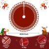 Lollanda Christmas Tree Skirt, Red Christmas Tree Skirt, 90cm Xmas