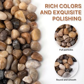 10 pounds of Creek Stones and Pebbles can be Used for Gardening; Aquarium Rocks and Gravel are Suitable for Fish Tank Decoration