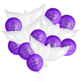 Abilat 39 Pcs Dove Memorial Balloons to Release in Sky Peace Dove Purple Biodegradable Balloons Memory Life Floting Balloon for Funeral Condolence Anniversary Happy Heavenly Memorial Decorations