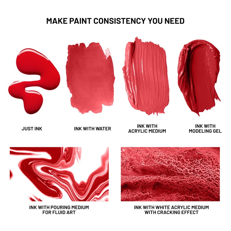 Kamenskaya Acrylic Inks for Artists - Acrylic Ink Set Colour