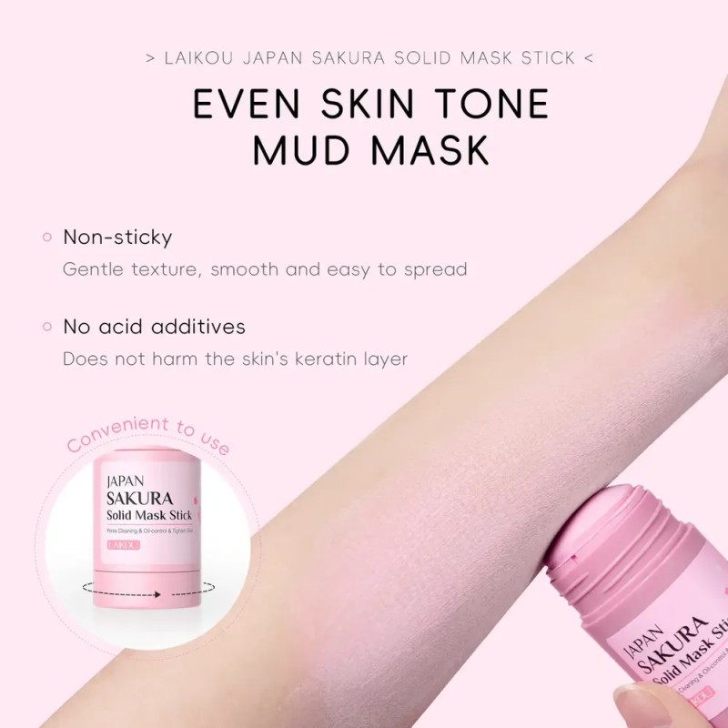 Mascarilla Sólida En Barra Ec Sakura, 40 G, Tipo Untable