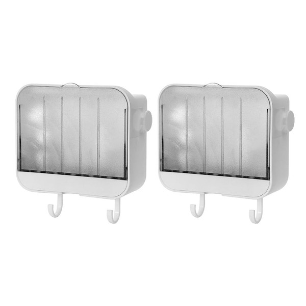 2Pcs Soap Holder for Shower Wall Plastic Bathroom Soap Dishes