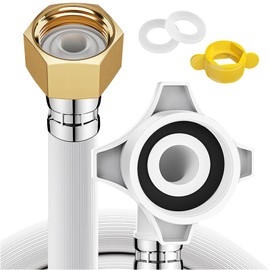 Washing Machine Hose 3 m, Inlet Hose Washing Machines 1/2 Inch Wall Connection 3/4 Inch Hose Connection Washing Machine Hose Universal Water Inlet Hose for Washing Machines and Dishwashers