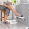 17-Inch No-Drill Bathroom Grab Bar with Footrest – Anti-Slip Shower