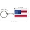 FHZJKJX 2 Pack USA American Flag Keychain US Key Ring-(USA)