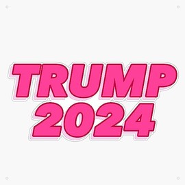 Pink Trump 2024 Sticker Vinyl Decal Bumper Sticker 5"
