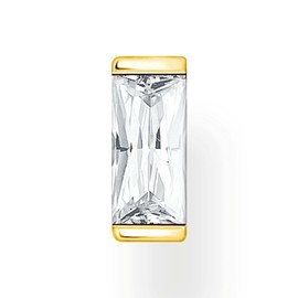 Thomas Sabo Single Stud Earrings White Stone 925 Sterling Silver H2185, Sterling Silver, Not applicable