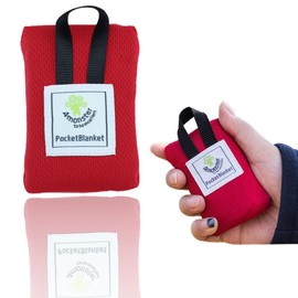 BCHKO 1 x Mini Picnic Blanket Ultralight Ultra Thin Portable Beach Blanket Outdoor Blanket for Beach, Picnic, Camping and Hiking (70 x 110 cm) (Red)