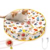 njbbx 28-Inch Interactive Cat Play Mat with Automatic Rolling Ball