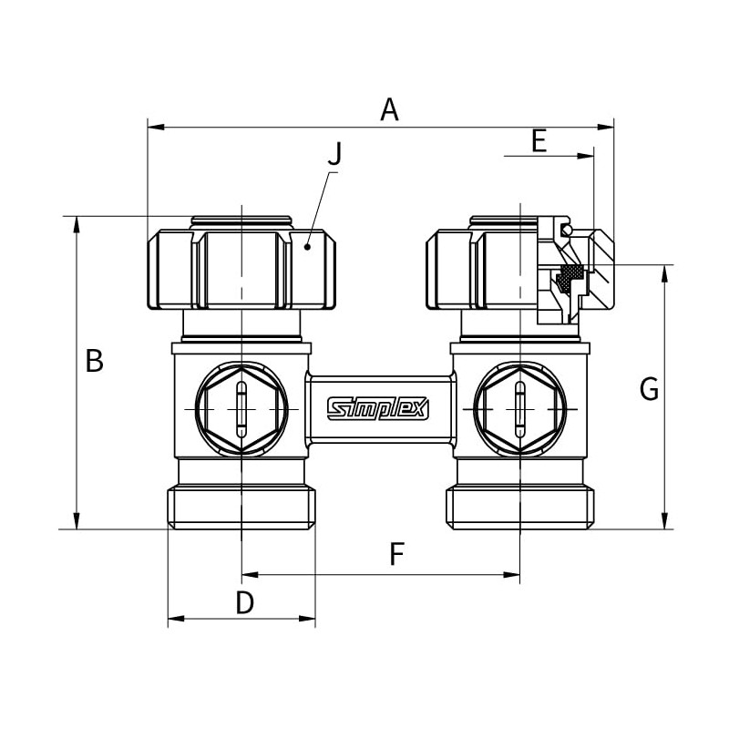 Simplex F10014 Exclusive D2/50 Tap Block Right Connection Module Exclusive