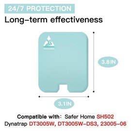 36 Pcs Sticky Refill Glue Cards, Compatible with Safer Home SH502, Dynatrap DT3005W-DS3, DT23005-06, Targets Moth, Fly, Mosquito, Gnat and More, Safe and Super Sticky (Aqua Blue)