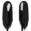 INSTASTYLE 30 Inch Synthetic Curly Wigs for Women Long Black