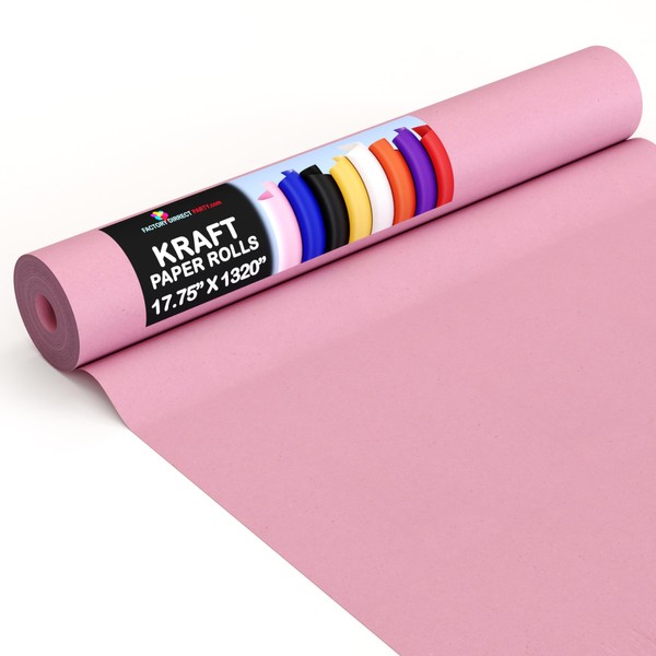 Hot Pink Kraft Paper Roll 17.75" X 1320" (110' Ft)