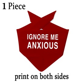 JXGZSO 1 Piece in Training Ignore Me Anxious Dog Bandana Red Dog Bandana Reactive Dog (Ignore me Anxious CA)