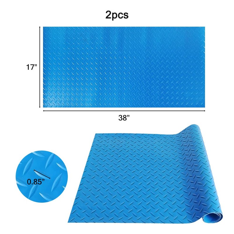 2Pcs Large Swimming Pool Ladder Mat, 17"x38" Protective Non-Slip Pool