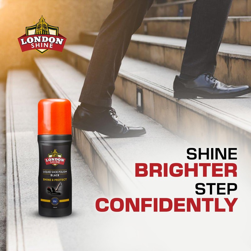 Black Color Shine Liquid Shoe Polish Instant Shoe Shine &