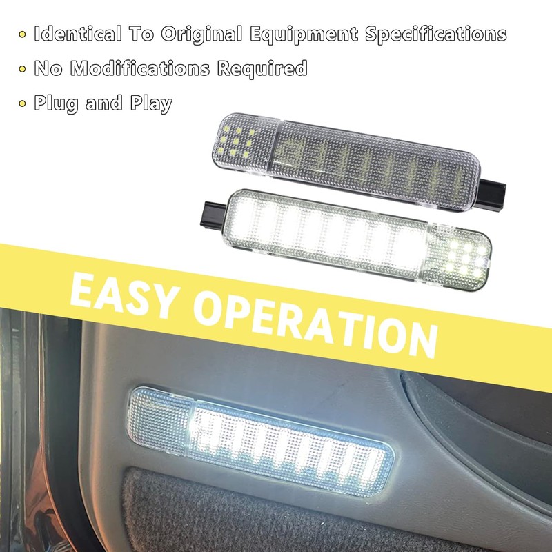 LED Door Interior Panel Courtesy Lights Door Warning Lamp Compatible