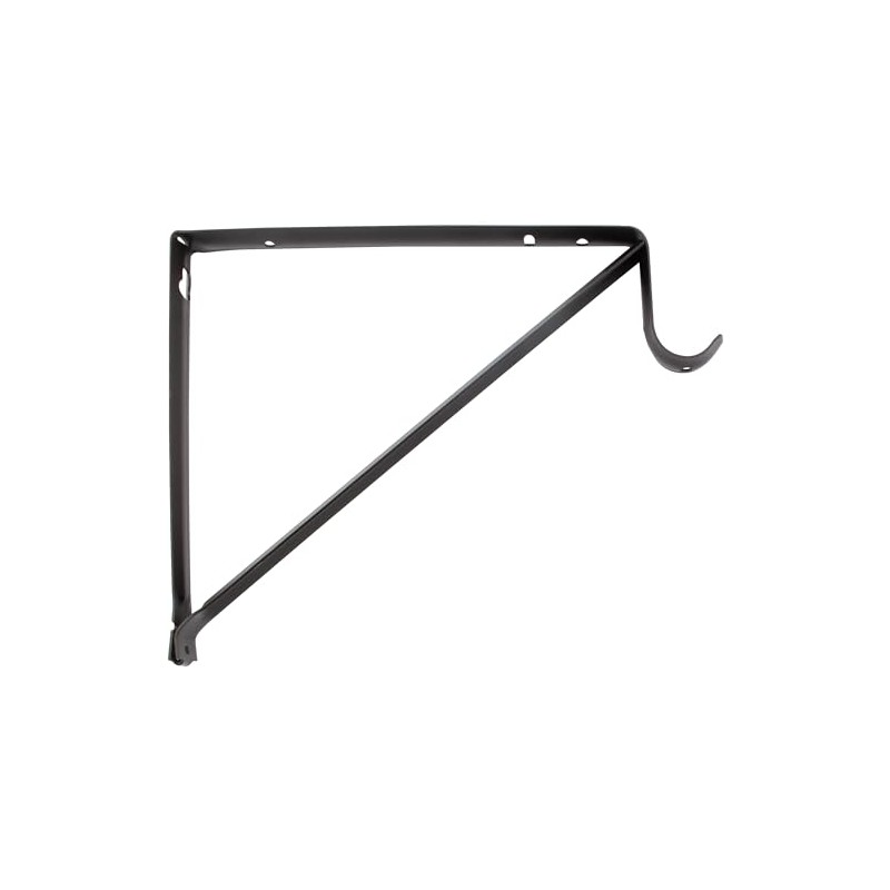Stone Harbor Hardware Heavy-Duty Shelf and Pole Bracket, Powder Coated,