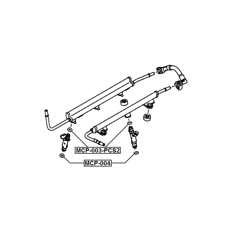 FEBEST Sealing Ring Injector MCP-003-PCS2 Golf IV Hatchback (1J1) 0.003