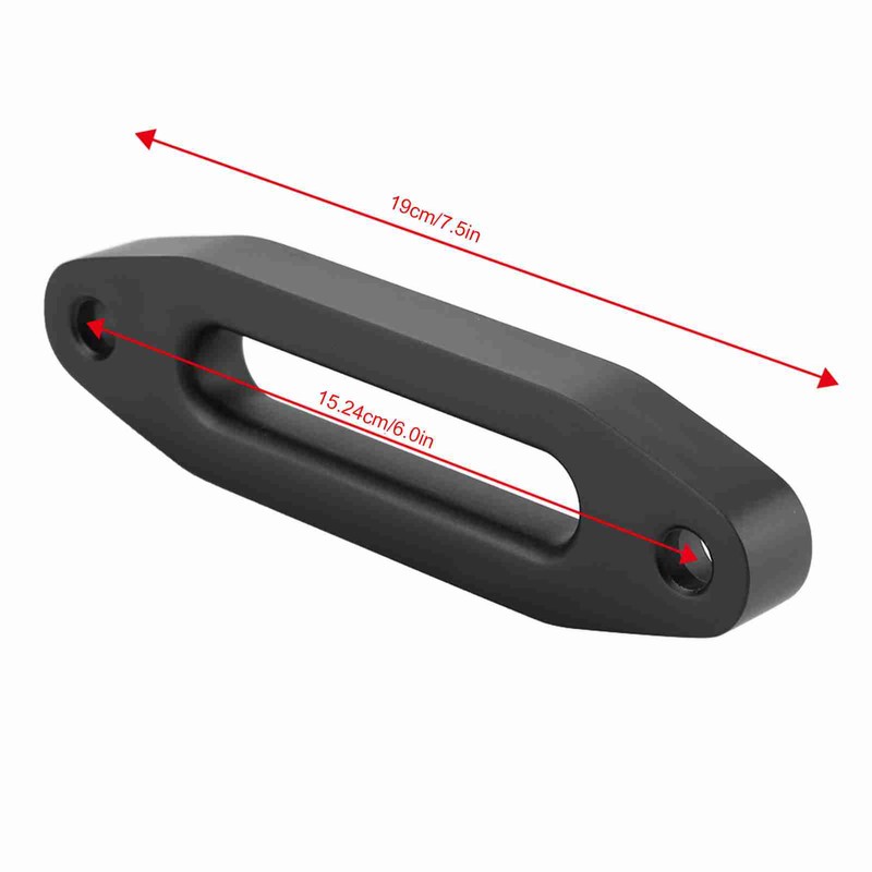 6inch Black Aluminum Hawse Fairlead for Synthetic Winch Rope Cable