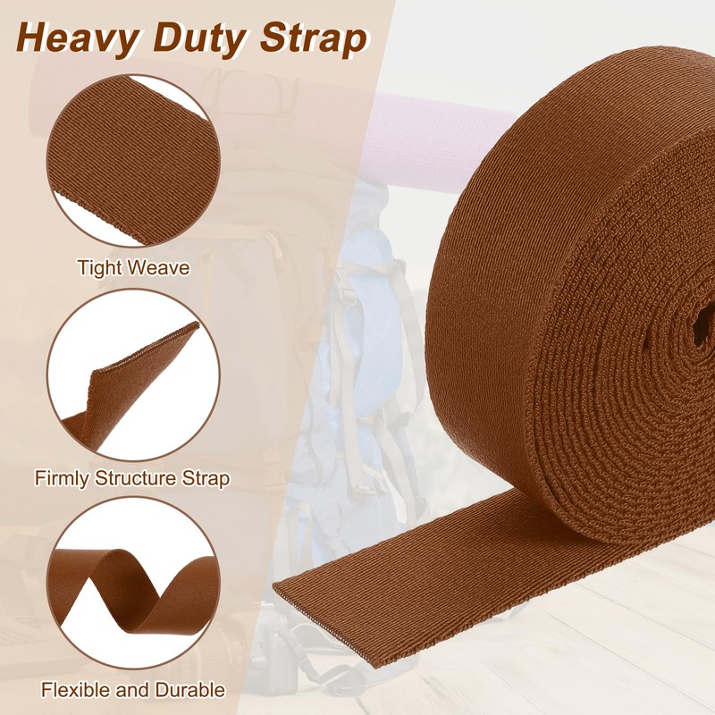 sourcing map 5 Yards Nylon Webbing Strap, 1 3/8-inch(38mm) Flat