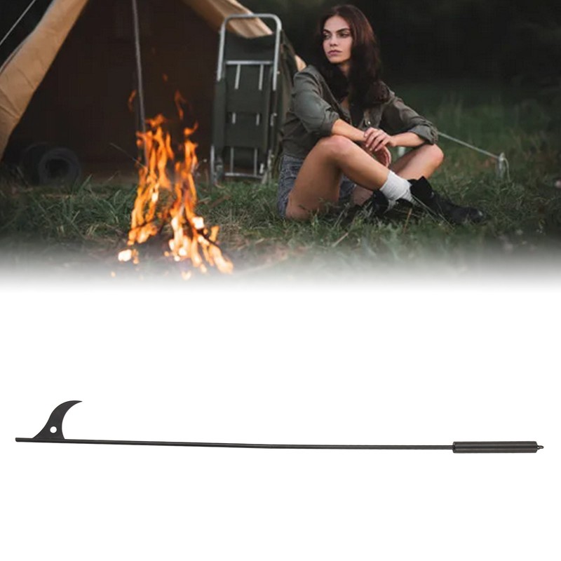 Fire Pit Poker Steel 40 Inch Long Removable Outdoor Fire