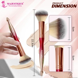 Synthetic Fibers Makeup Brush Foundation Brush Blender Brush Compact Powder Brush Foundation Brush for Blending Liquid Foundation Brush for Face Makeup (1 Piece)