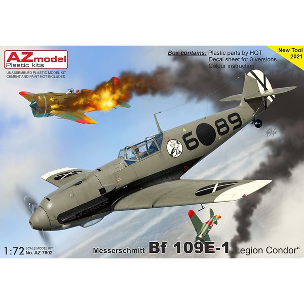 AZ Model AZM7802 1/72 German Air Force Messerschmitt Bf109E-1 Condor