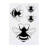 4 x 'Bumble Bee' Temporary Tattoos - Water Resistant, Skin-Safe,