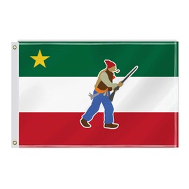 60×90 CM Quebec Patriote Flag,2×3 FT Drapeau Des Patriotes Decor,Double Side Digital Printed 150D Polyester Banner With Canvas Header Brass Grommet