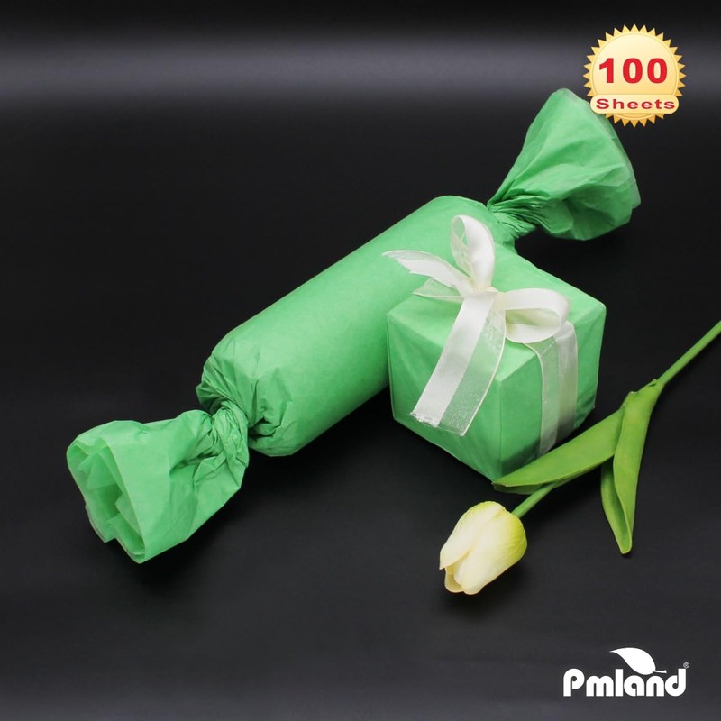 PMLAND Premium Quality Gift Wrapping Paper - Grass Green -