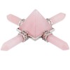 Nupuyai Energy Generator Pyramid 4 Points Rose Quartz Crystal Energy