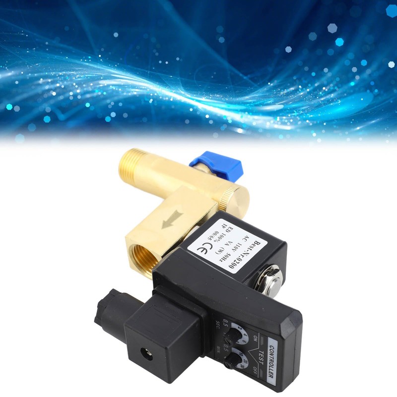Premium G1/2 Brass Electric Timed Drain Valve, Automatic Condensate Management