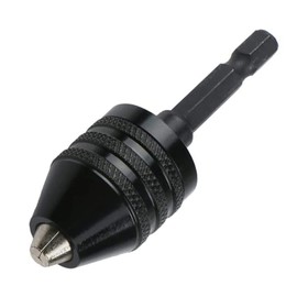 Bestgle Keyless Drill Chuck 0.01-0.3 inch (0.3-8 mm) Hex Drill Chuck 3 Jaw Chuck Conversion Electric Drill Chuck Easy Load and Unload Black