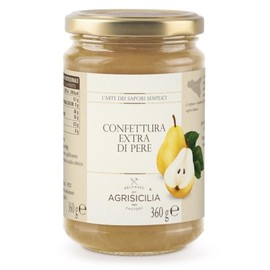 Agrisicilia confettura extra di Pere, dolcezza naturale, ottima con pecorino e formaggi, crostate e dolci al cucchiaio, vasetto da 360 grammi