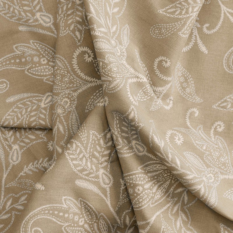 Ellis Curtain Lexington Leaf Tailored Valance, Tan