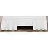 Toodou White Bed Skirt 16 Inch Drop Dust Ruffle Only,