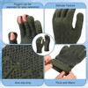 Geyoga 2 Pairs Wool Fingerless Fishing Gloves for Men Women